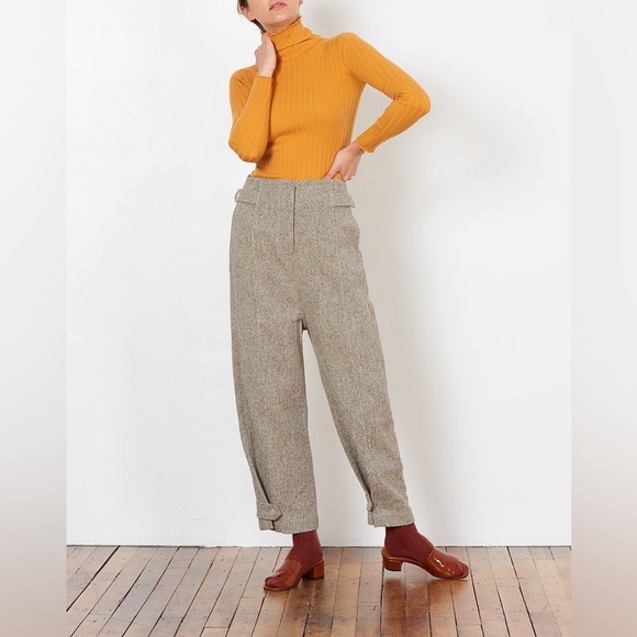 NWT Caron Callahan High Rise Moses Pant in Donegal Tweed - Picture 2 of 8